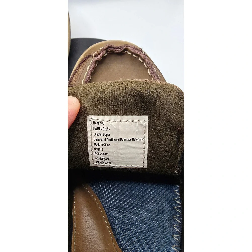 Magellan Outdoors Mens Brown Leather Boat Shoes Loafers FWMFMC2056 Size 10D